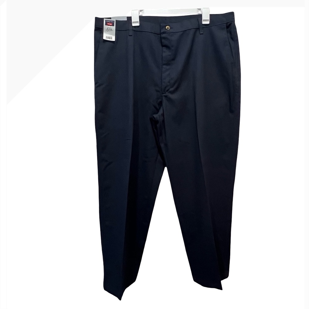 Timber Creek by Wrangler Mens Navy Ultimate Khakis Expandable Waist 42x30 69740N